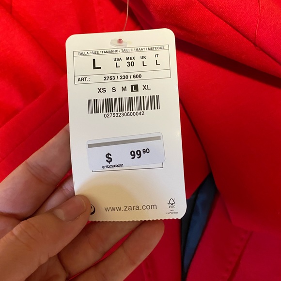 Red fitted blazer - Picture 2 of 2